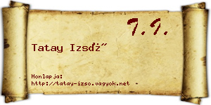 Tatay Izsó névjegykártya